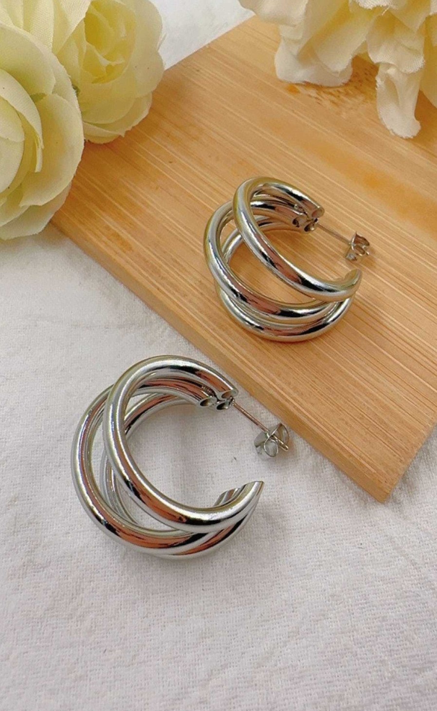 Smykkeli Copenhagen Sykkeli Copenhagen Earrings / Hoops - Seville - Silver | Jewelry