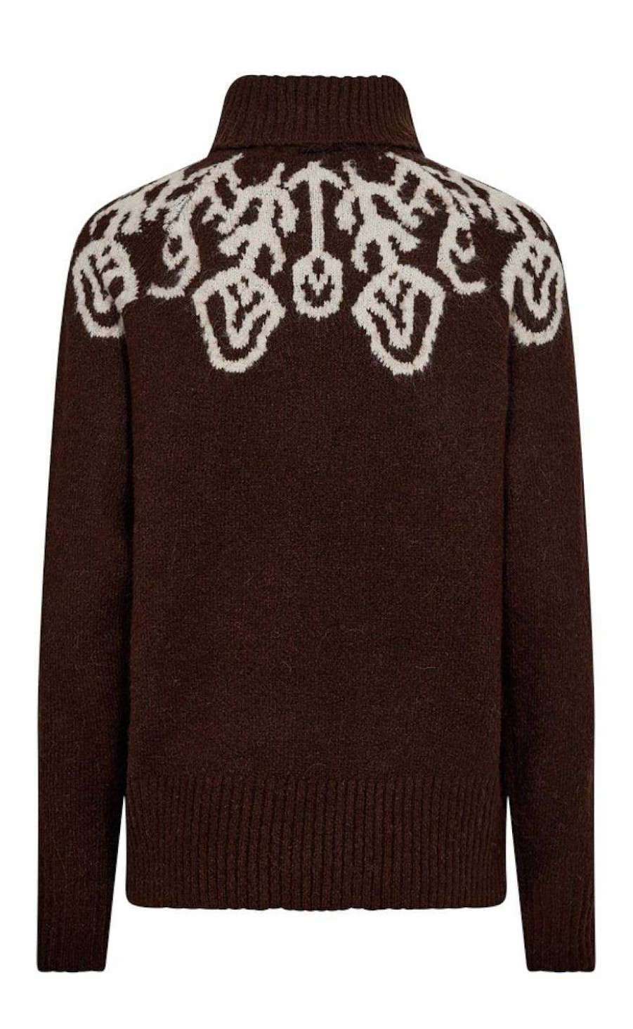 FreeQuent Freequent Knitwear - Merla - Coffee Bean W. Moonbeam | Knitwear & Sweat