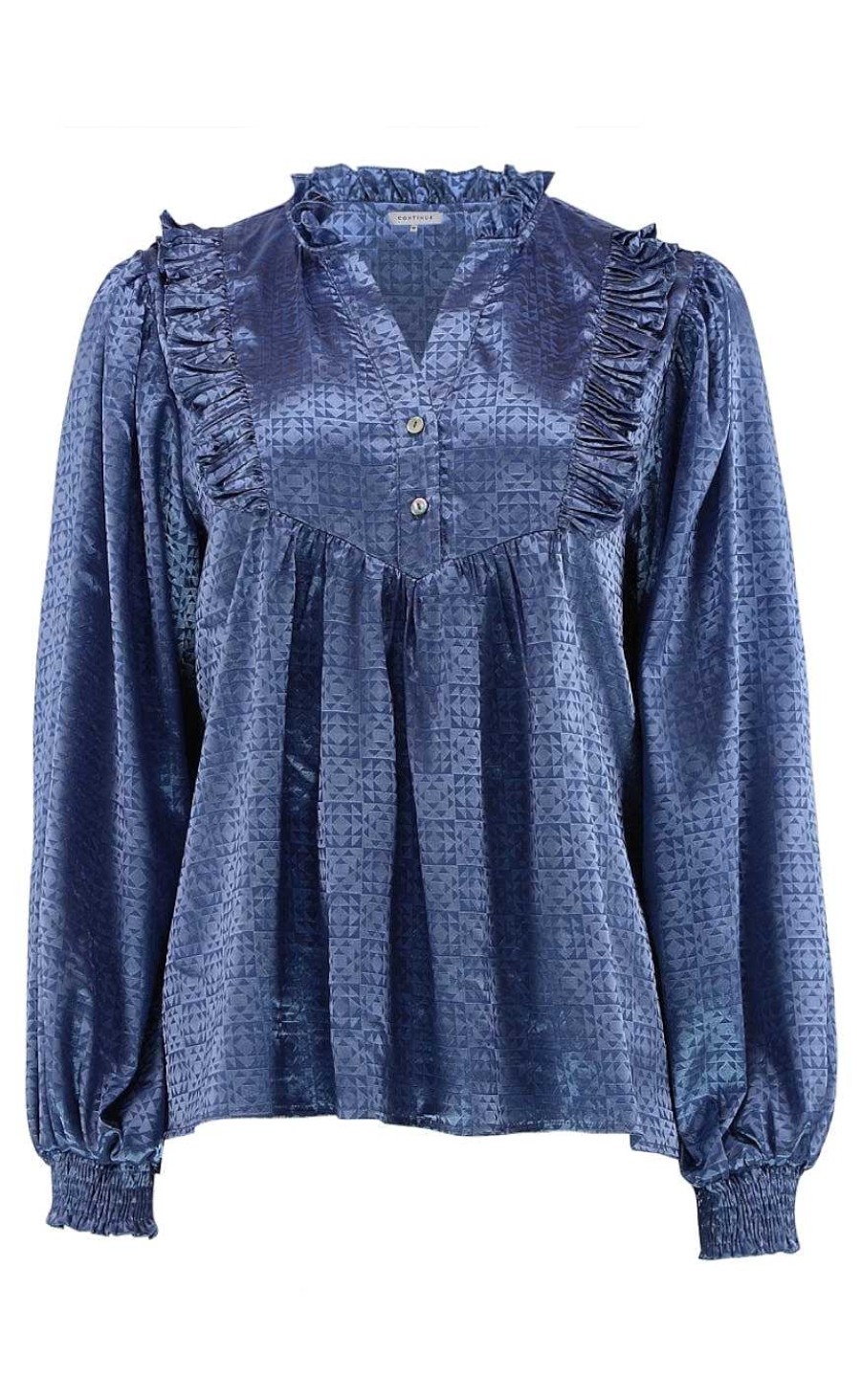 CONTINUE Continue Blouse - Silke Shinny - Sky Blue | Blouses