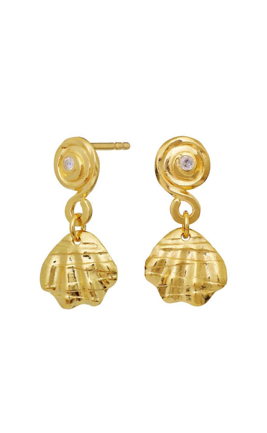 Maanesten Moonstone Earrings - Conca - Gold | Jewelry