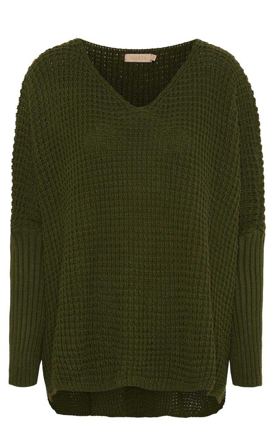 Marta Du Chateau Marta Du Chateau Knit - 18236 Mille - Khaki | Knitwear & Sweat