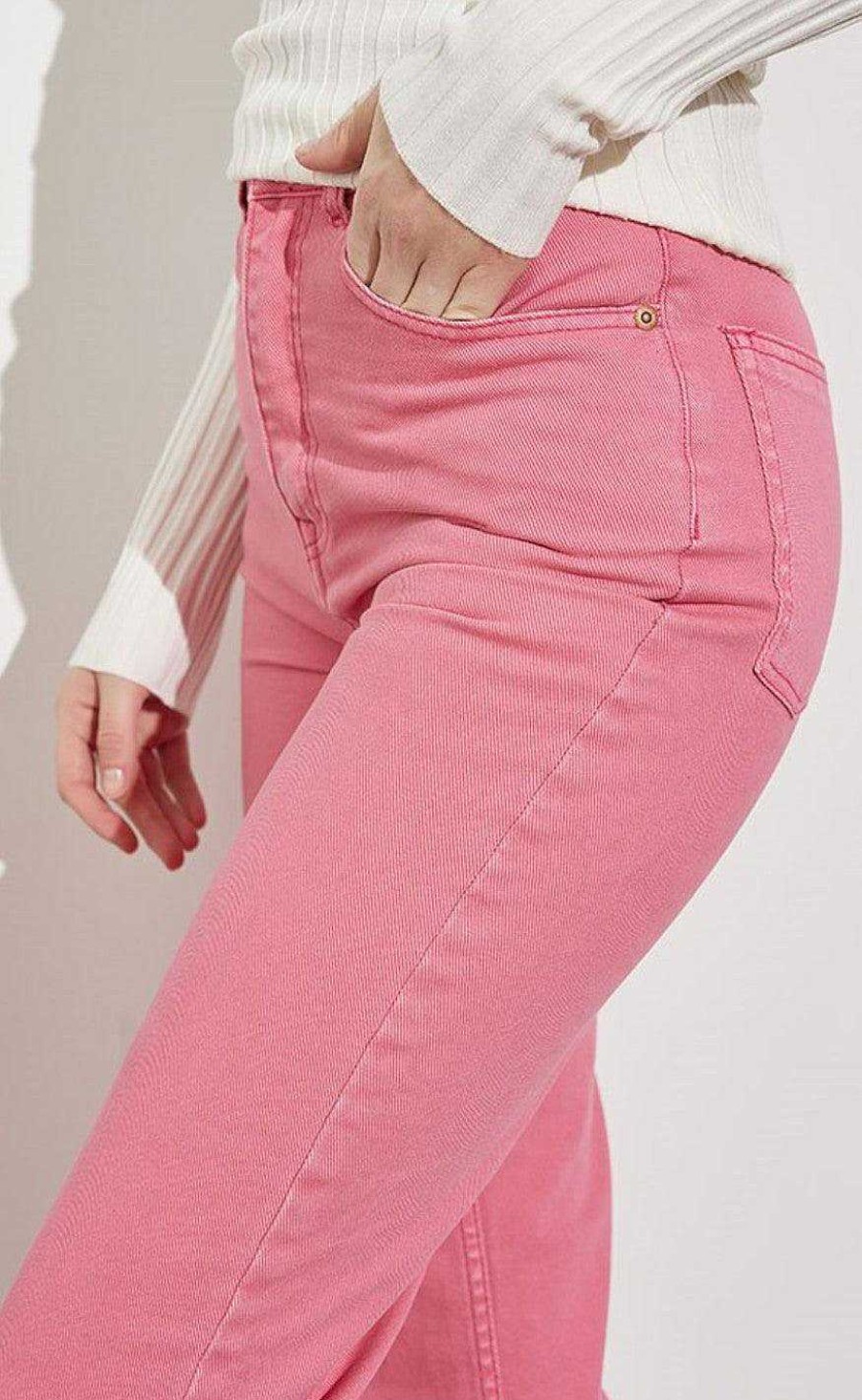 GLOBAL FUNK Global Funk Pants - Jaylen-G - Pink Peony | Trousers & Jeans