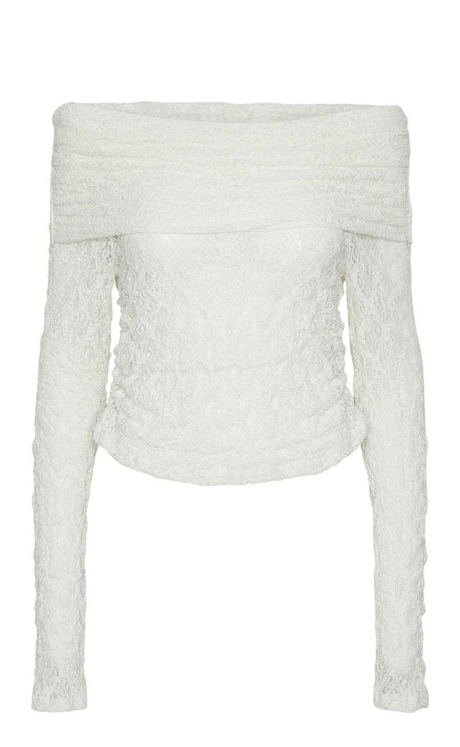 PIECES Pieces Blouse - Naya Off Shoulder Lace - Cloud Dancer | Blouses