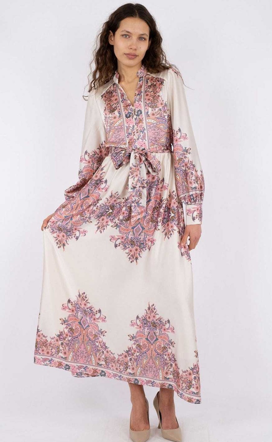 NEO NOIR Neo Noir Dress - Nova Paisley - Light Pink | Dresses