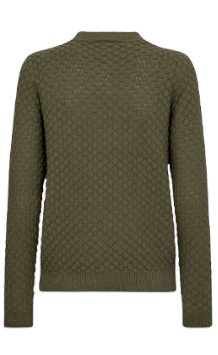 FreeQuent Freequent Pullover - Dodo Damio - Deep Lichen Green | Knitwear & Sweat