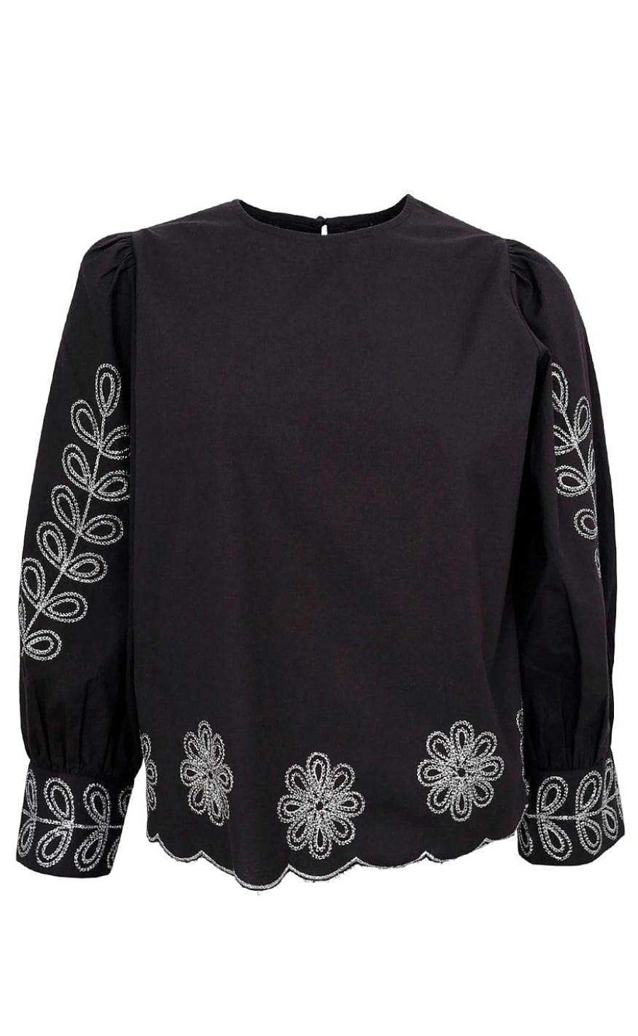 Black Colour Black Color Blouse - Daisy - Black | Blouses