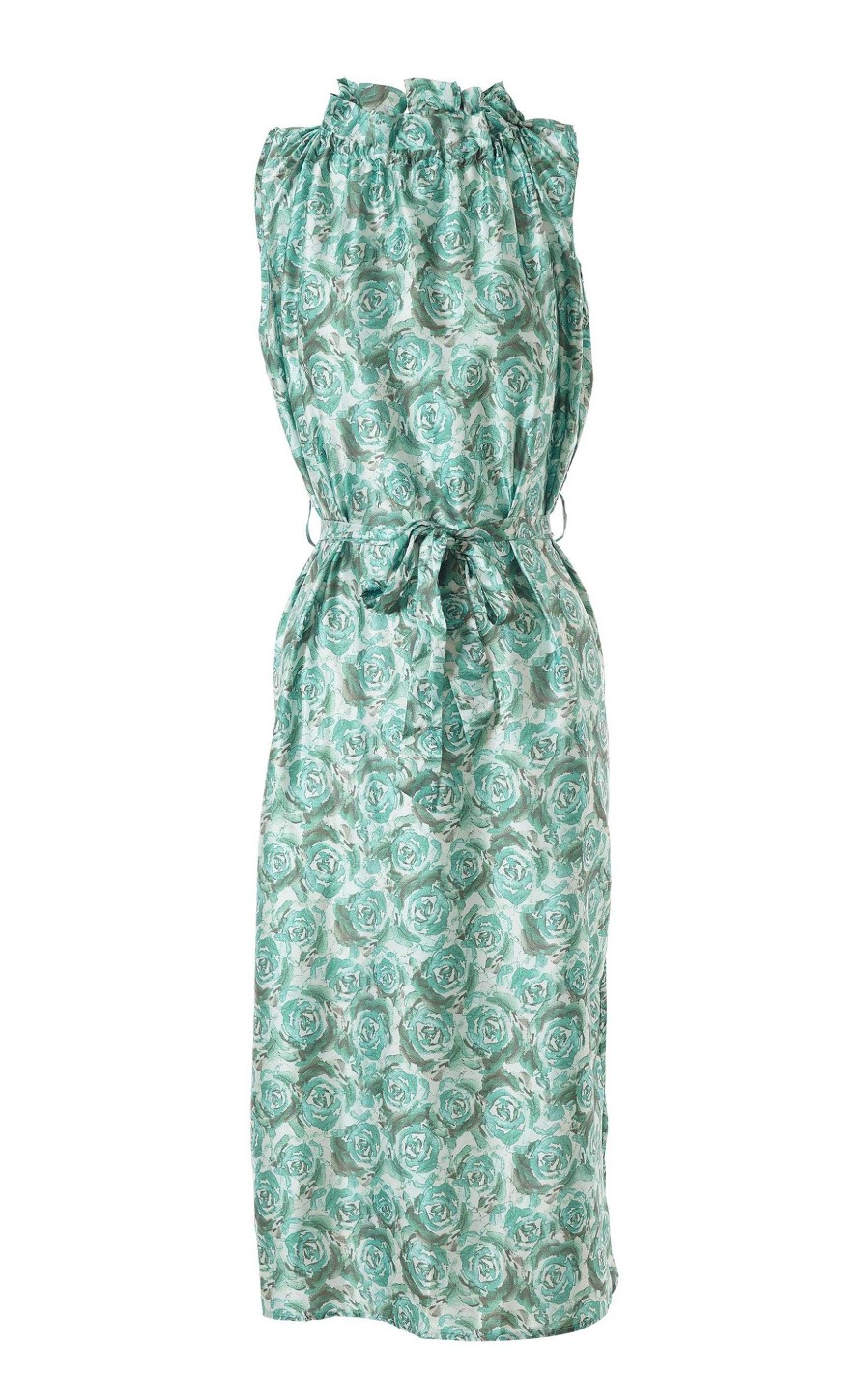 INA Copenhagen Ina Copenhagen Dress - Ellen - Green Roses | Dresses