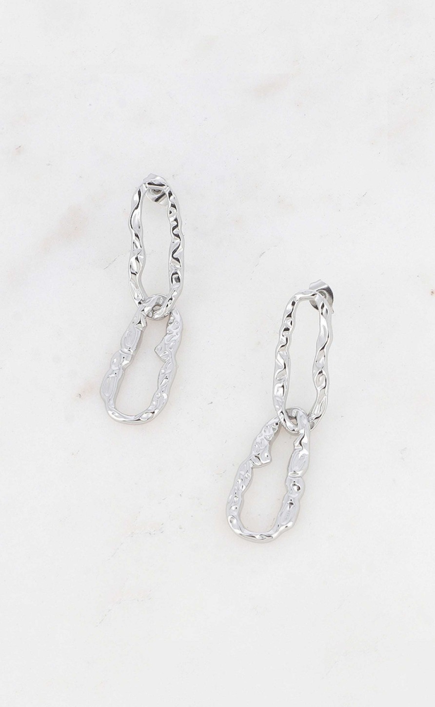 Smykkeli Copenhagen Sykkeli Copenhagen Earrings - Cairo - Silver Hammered | Jewelry