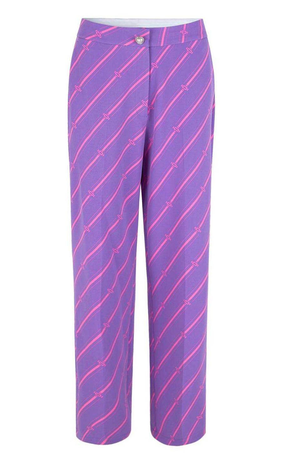 Cras Cras Pants - Aby - Mono Stripe Purple | Trousers & Jeans