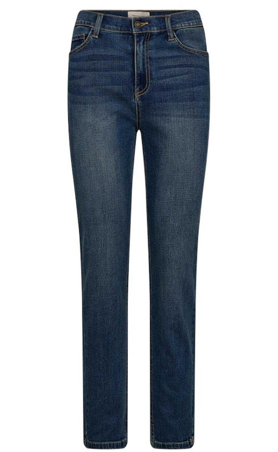 FreeQuent Freequent Pants - Harlow Straight - Medium Blue Denim | Trousers & Jeans