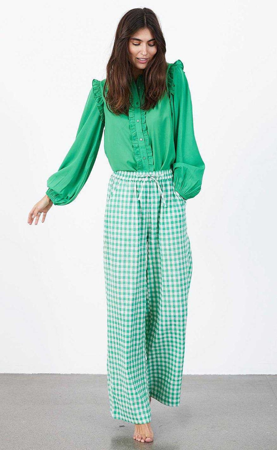 Lollys Laundry Lolly'S Laundry Pants - Rita - Green | Trousers & Jeans