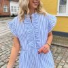 INA Copenhagen Ina Copenhagen Top - Freya - White/Blue Striped | T-Shirts & Tops