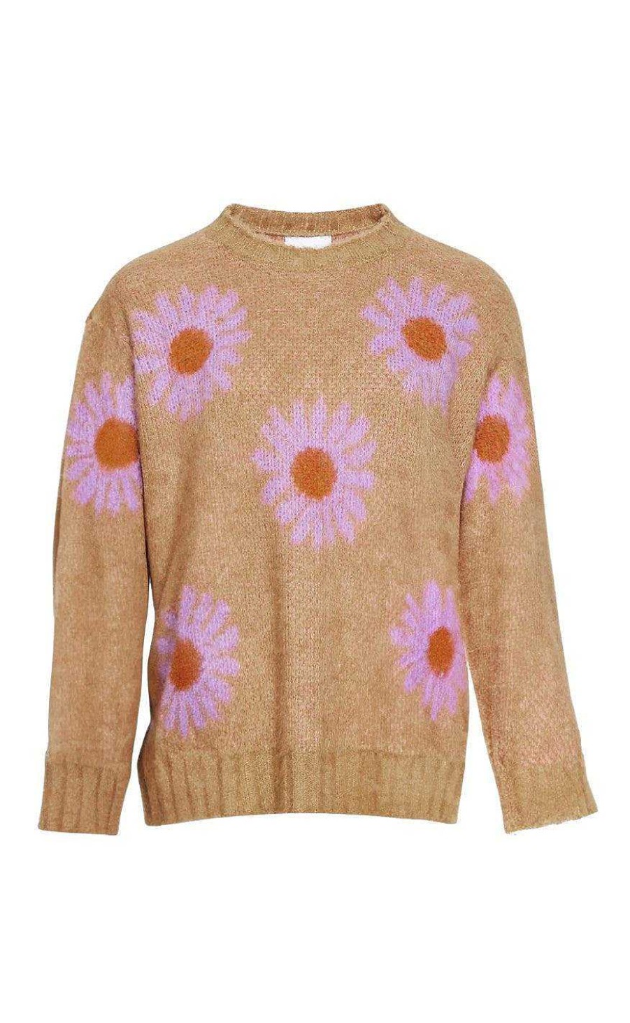 NOELLA Noella Sweater - Raya - Sand/Lavender Flower | Knitwear & Sweat