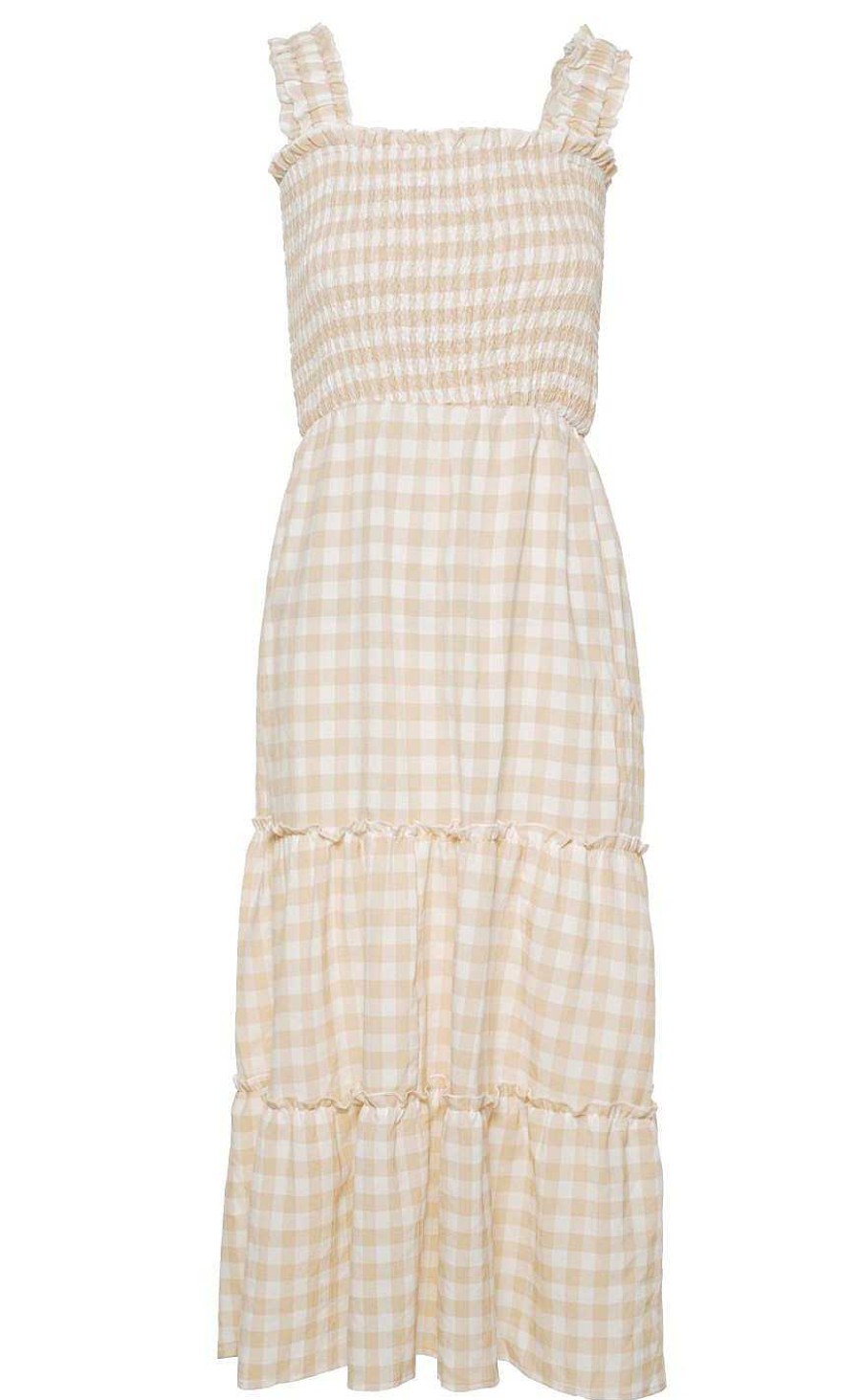 INA Copenhagen Ina Copenhagen Dress - Amber - Beige Check | Dresses