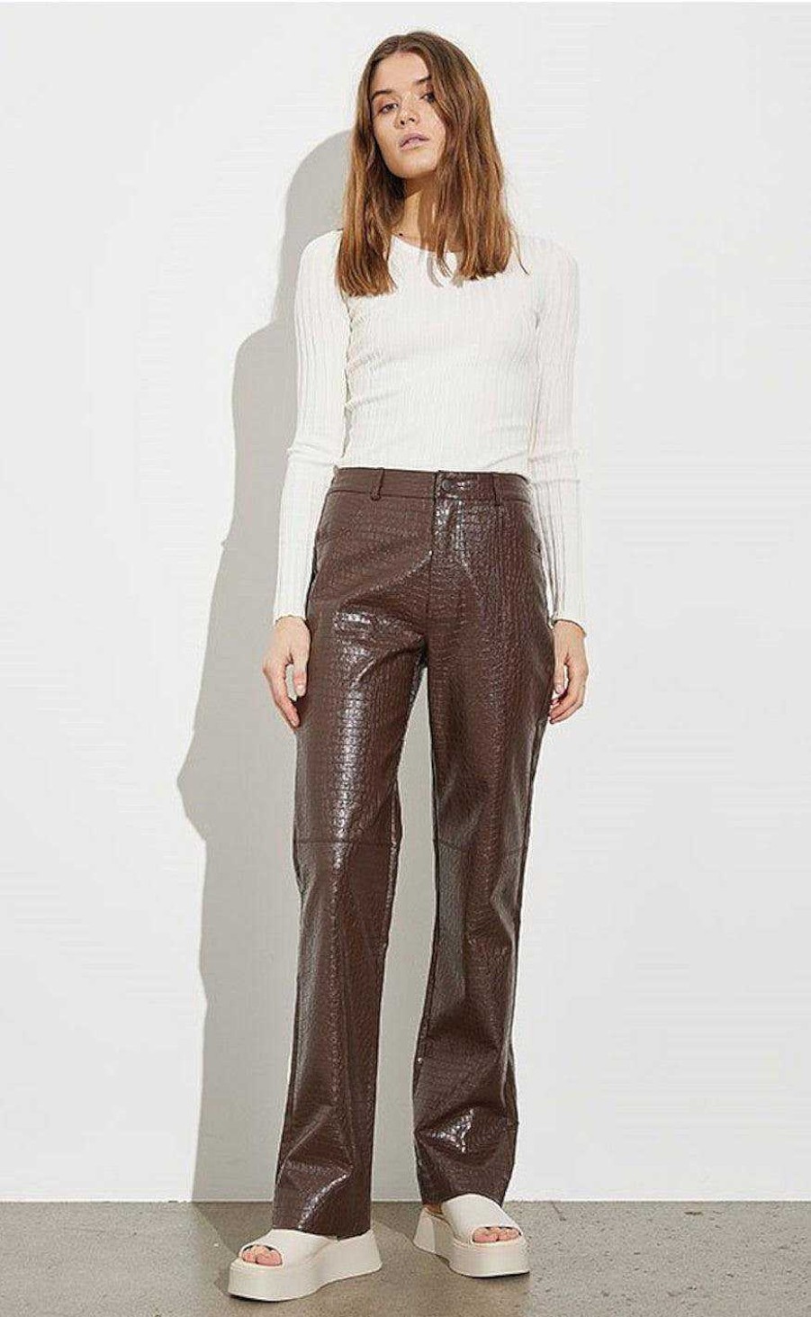 MBYM Mbym Pants - Mayko - Walnut Brown | Trousers & Jeans