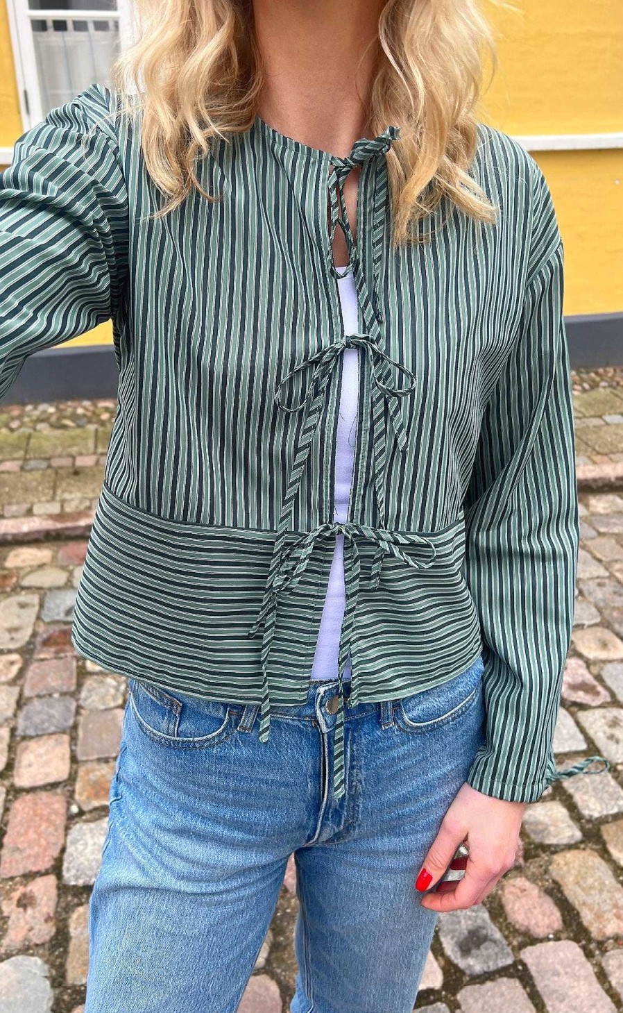 INA Copenhagen Ina Copenhagen Blouse - Cornelia - Dark Green (Reversible) | Blouses