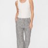 FreeQuent Freequent Pants - Lava - Black W. Off White | Trousers & Jeans