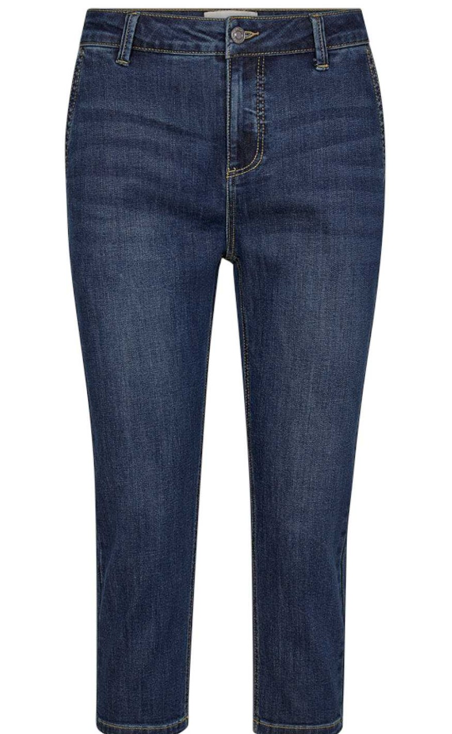 FreeQuent Freequent Pants - Jane Capri - Medium Blue Denim | Trousers & Jeans