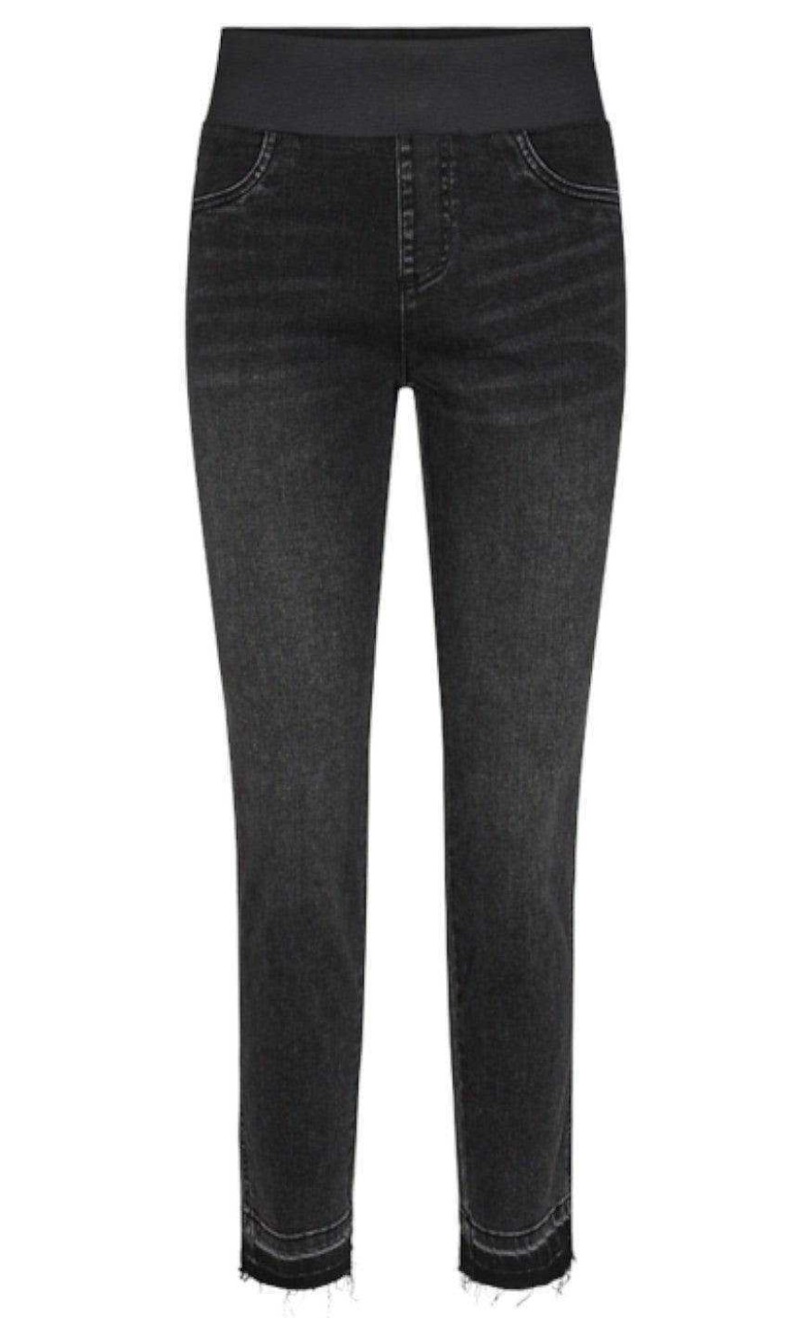 FreeQuent Freequent Pants - Shantal Ankle Raw - Black | Trousers & Jeans