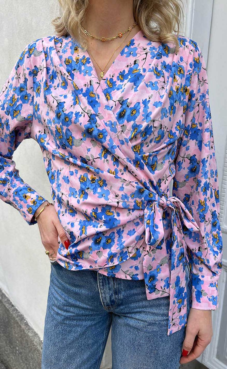 INA Copenhagen Ina Copenhagen Blouse - Josse - Blue Flower | Blouses