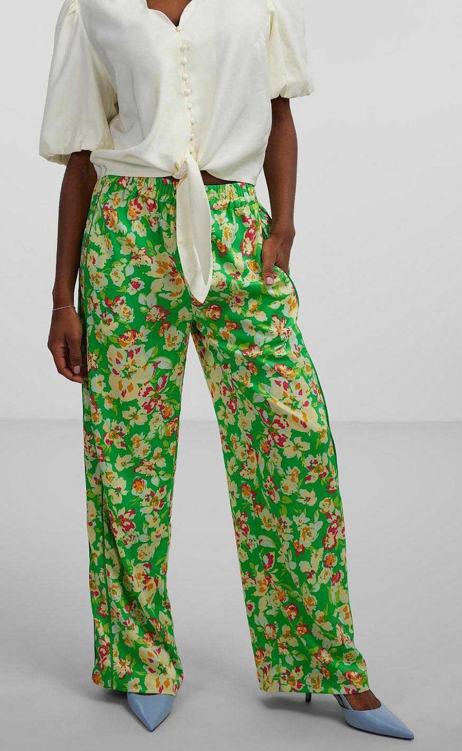 YAS Yas Pants - Uria - Poison Green | Trousers & Jeans