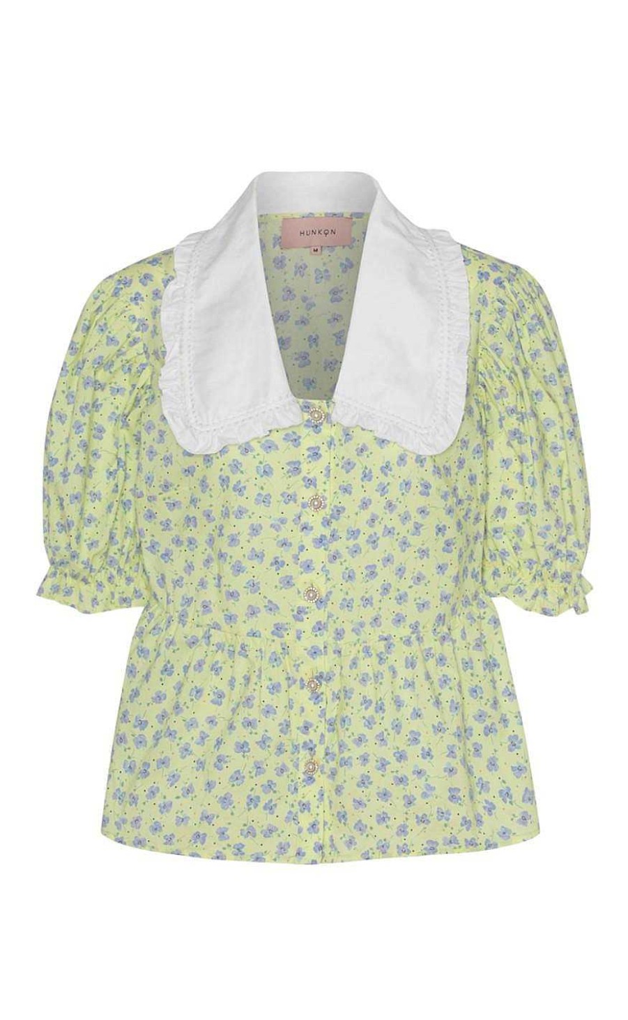 HunKøn Hunkon Blouse - Cecilia - Yellow Floral | Blouses