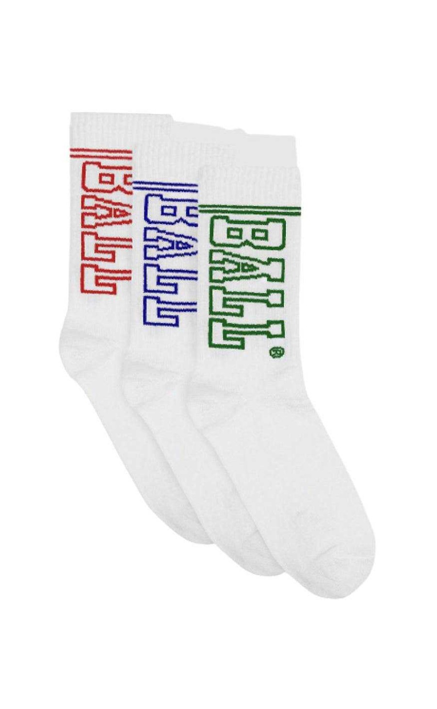 BALL Original Ball Original - 3 Pack Stromper - White/Multi Logo | Stockings