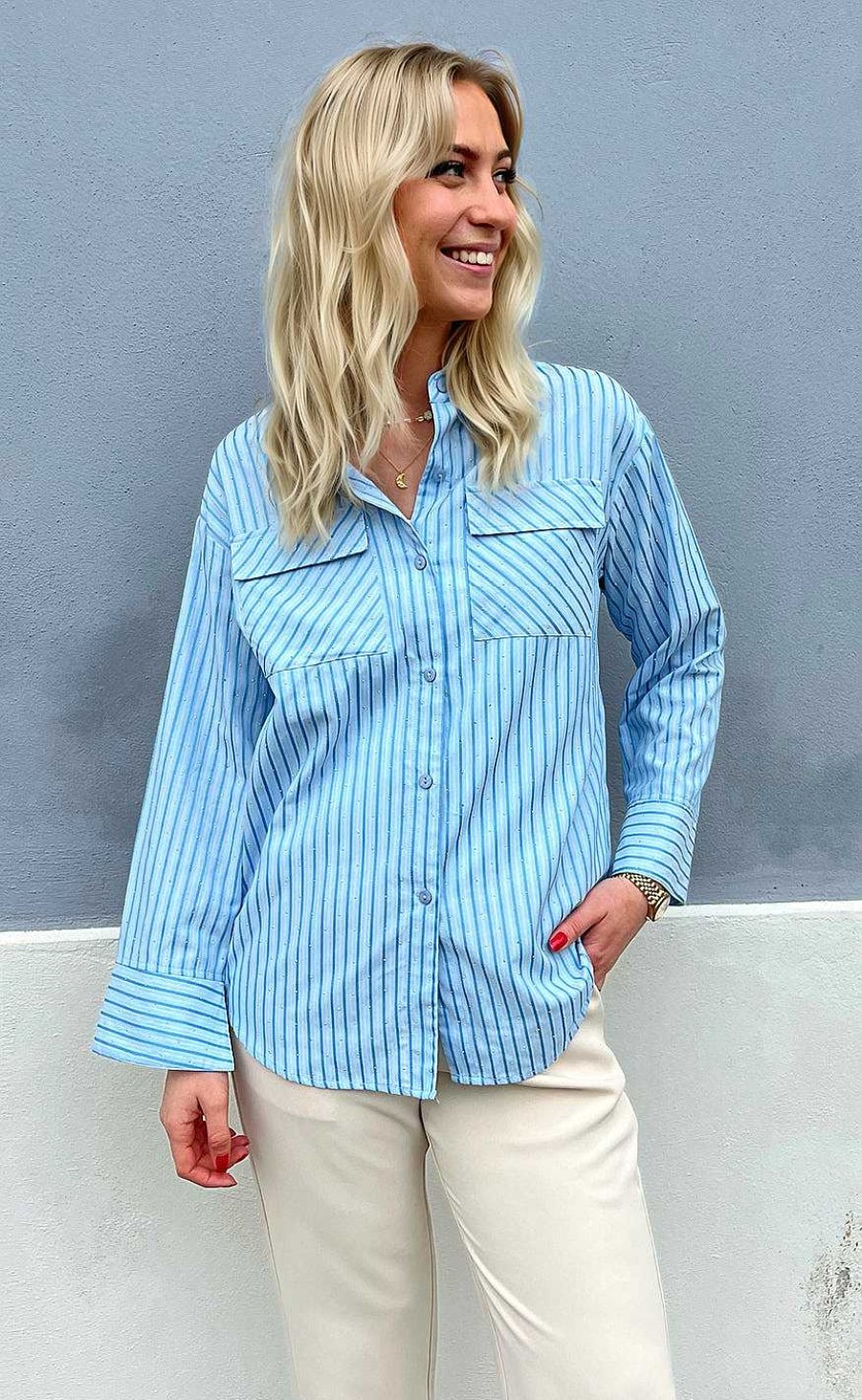 INA Copenhagen Ina Copenhagen Shirt - Simili - Blue Striped | Shirts