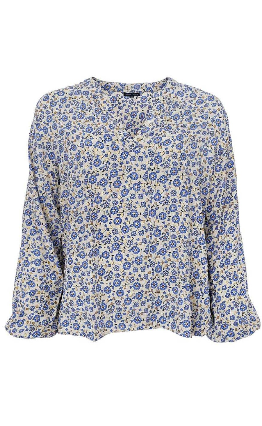 Black Colour Black Color Blouse - Luna - Blue Daisy | Blouses