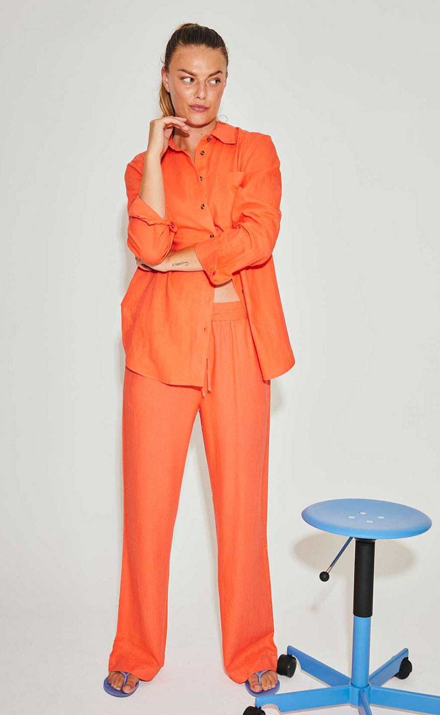 FreeQuent Freequent Pants - Lava Ankle - Hot Coral | Trousers & Jeans