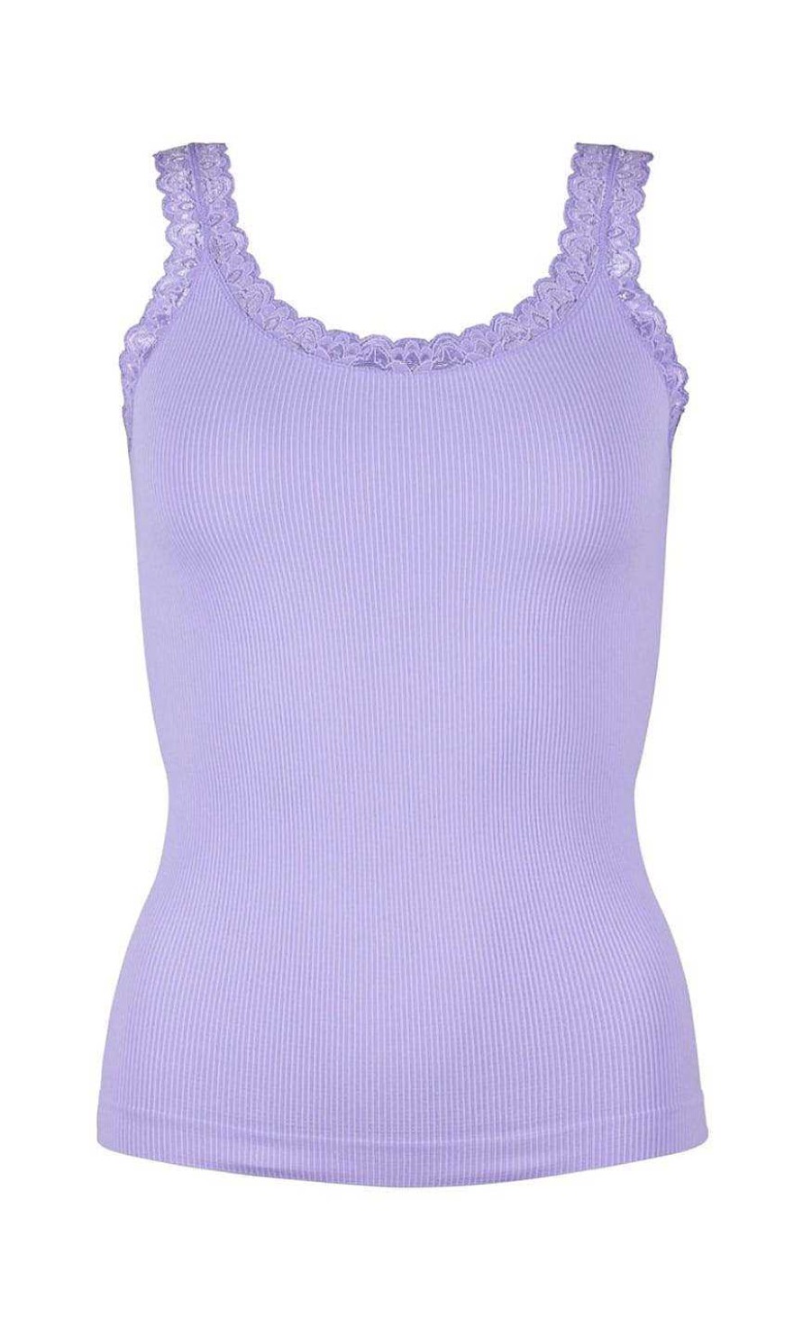 TIM u0026 SIMONSEN Tim & Simonsen Top - Frida Rib - Lavender | T-Shirts & Tops