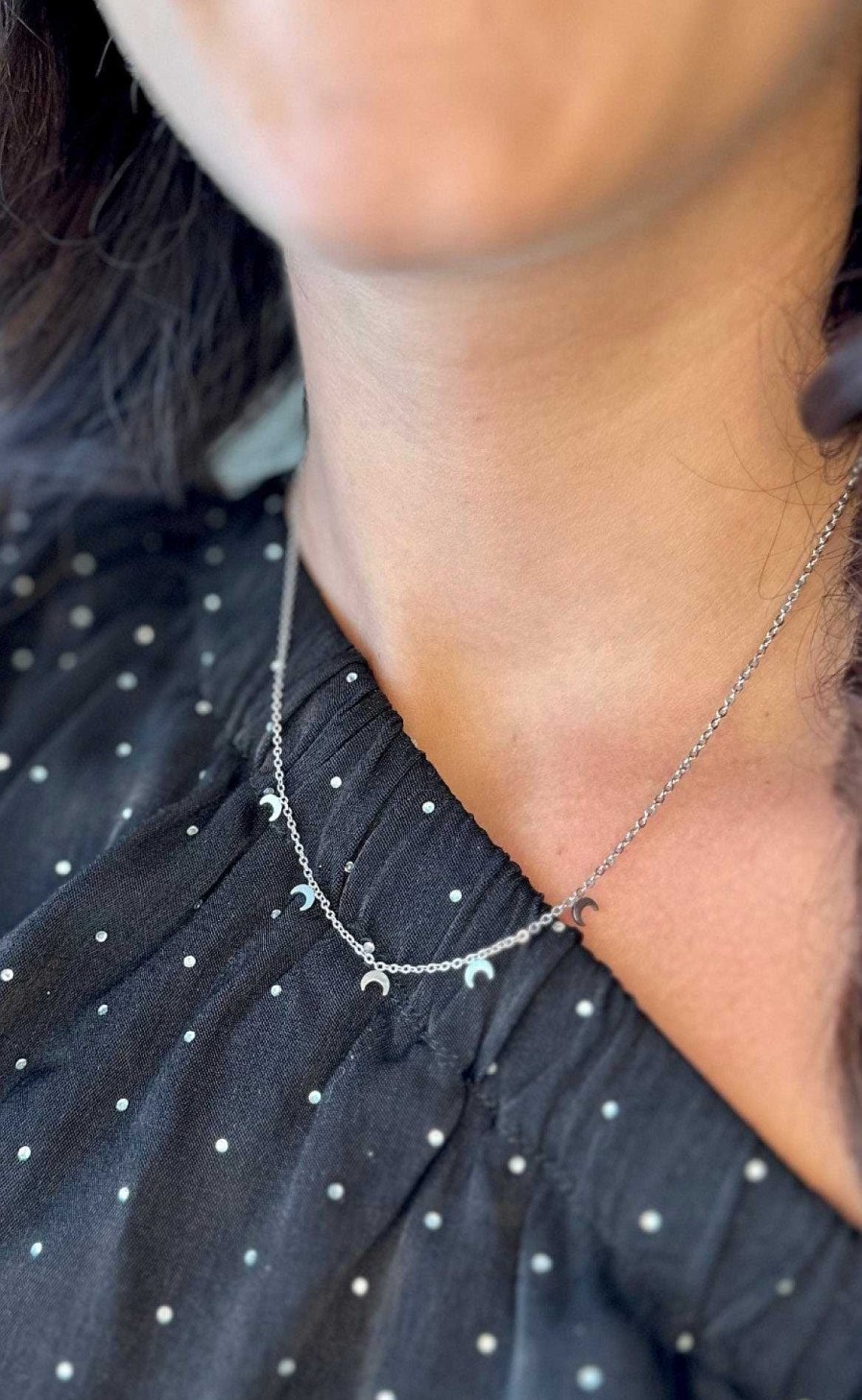 Smykkeli Copenhagen Jewelry Copenhagen Necklace - Oslo Moon - Silver | Jewelry