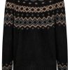 FreeQuent Freequent Cardigan - Merla - Black W. Desert Taupe Melange | Cardigans