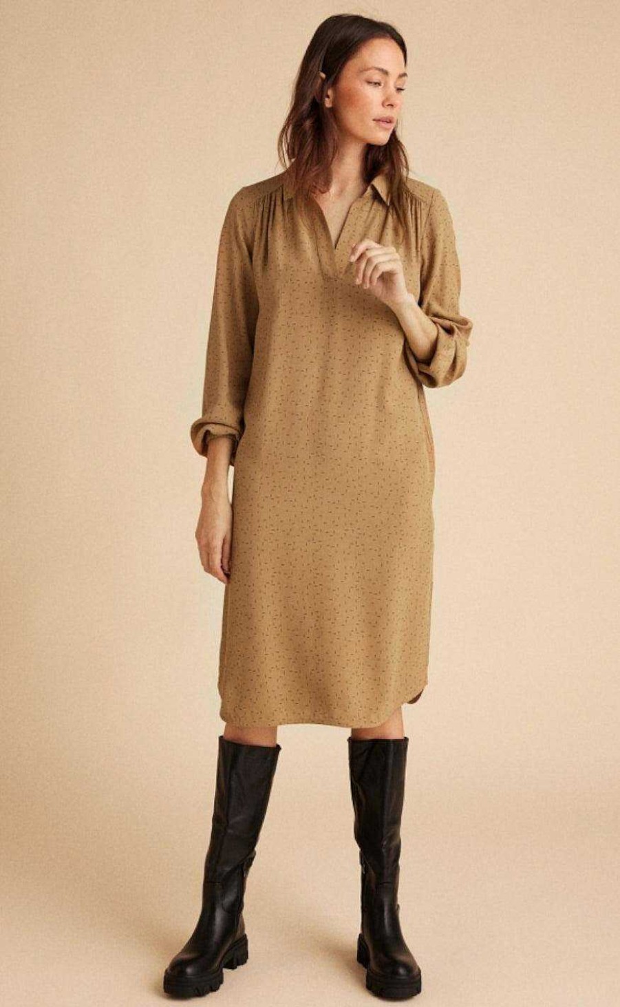 One Two Luxzuz One Two Luxzuz Dress - Siw - Double Latte | Dresses