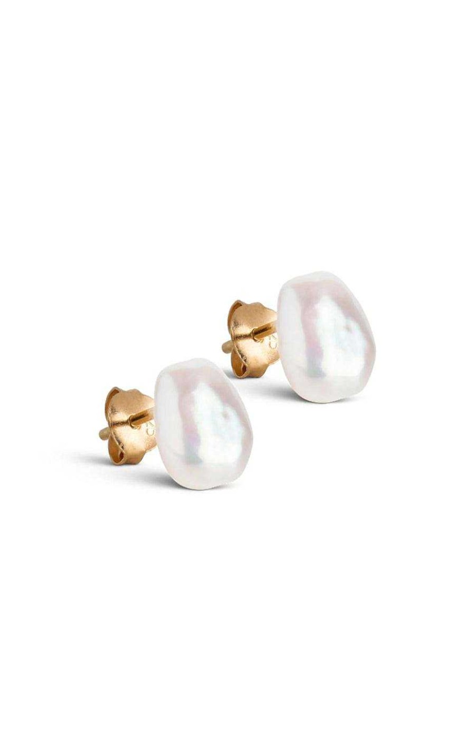 ENAMEL Copenhagen Enamel Copenhagen Earrings - Studs Baroque Pearls - Gold | Jewelry