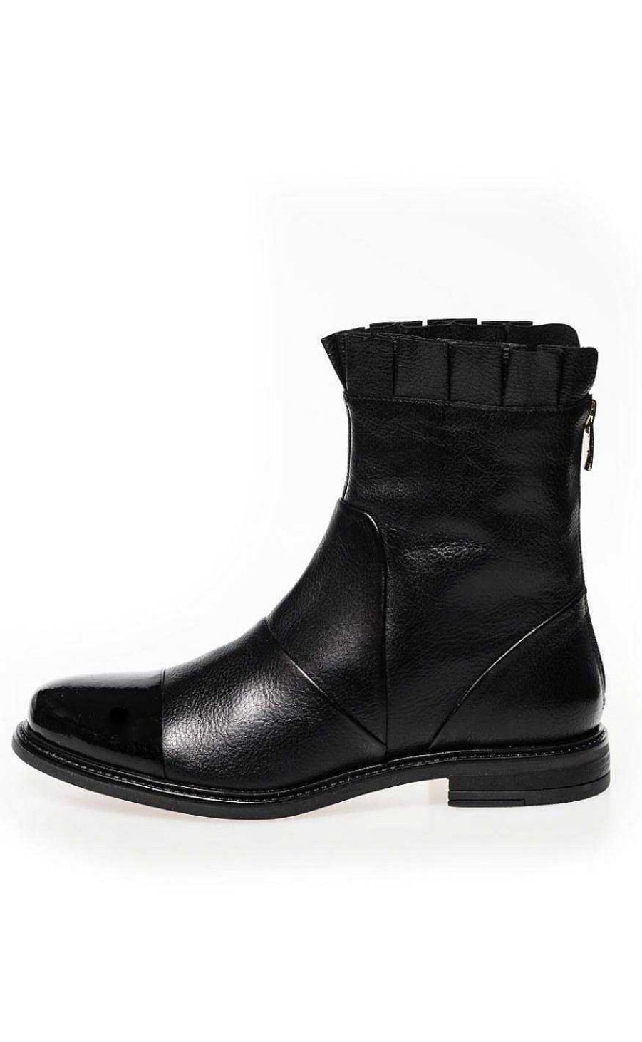 Copenhagen Shoes Copenhagen Shoes Boots - Margaret - Black W/Patent Toe | Shoes, Boots & Sandals