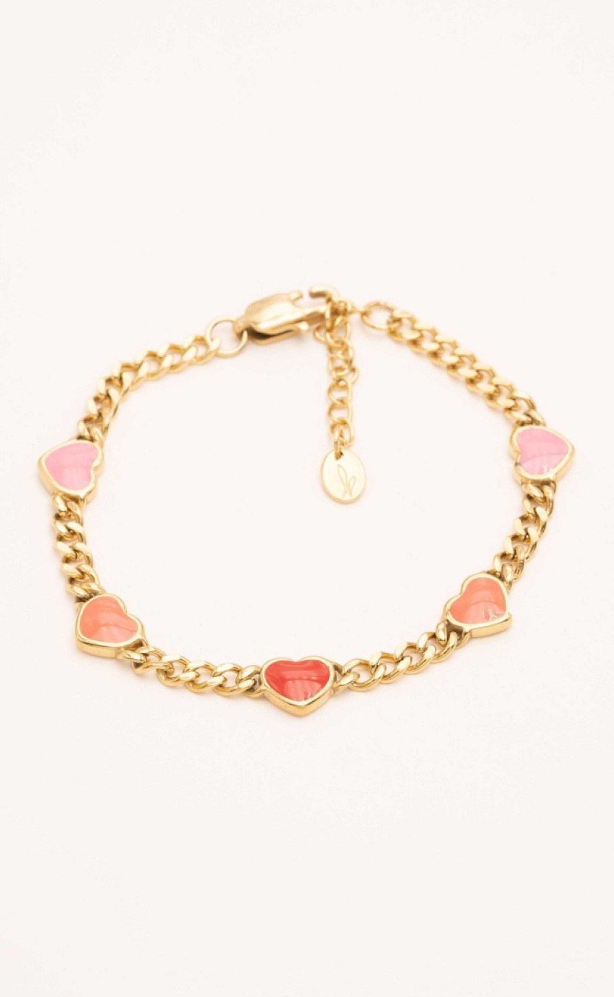 Smykkeli Copenhagen Jewelry Copenhagen Armband - Sydney - Pink Hearts | Jewelry