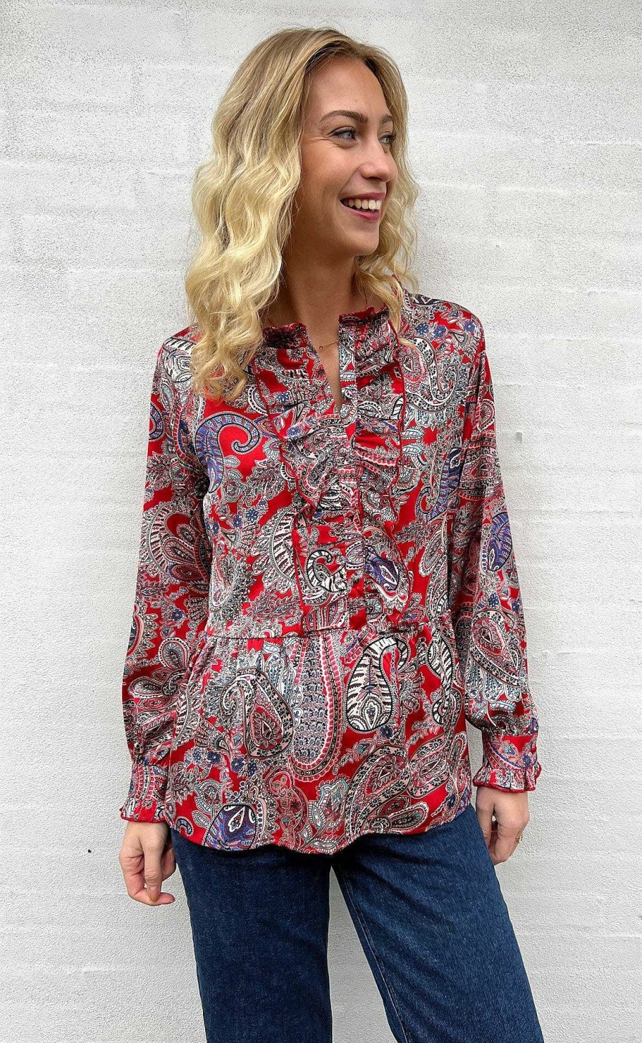 INA Copenhagen Ina Copenhagen Shirt - Evie - Red Paisley | Shirts