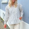 INA Copenhagen Ina Copenhagen Blouse - Wilja - White/Blue Stripes | Blouses