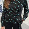 INA Copenhagen Ina Copenhagen Blouse - Josse - Black/ Turquoise Print | Blouses