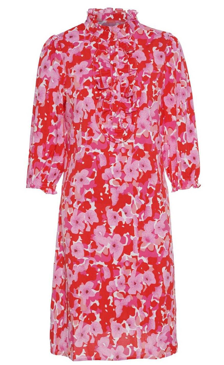 INA Copenhagen Ina Copenhagen Dress - Camilla - Pink/Red Flowers | Dresses