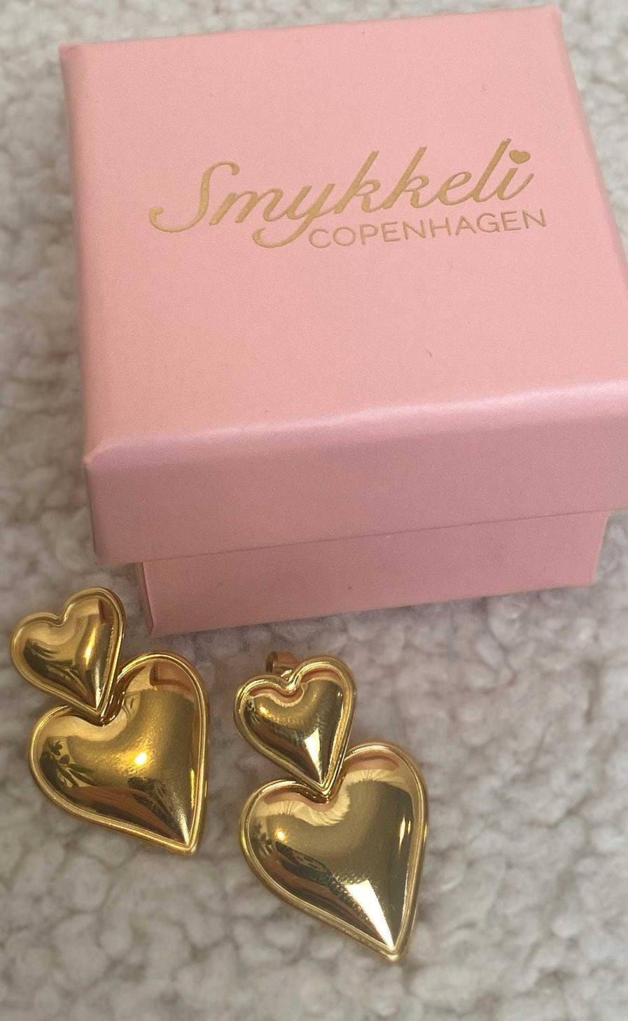 Smykkeli Copenhagen Mykkeli Copenhagen Earrings - Marseille Heart - Gold | Jewelry