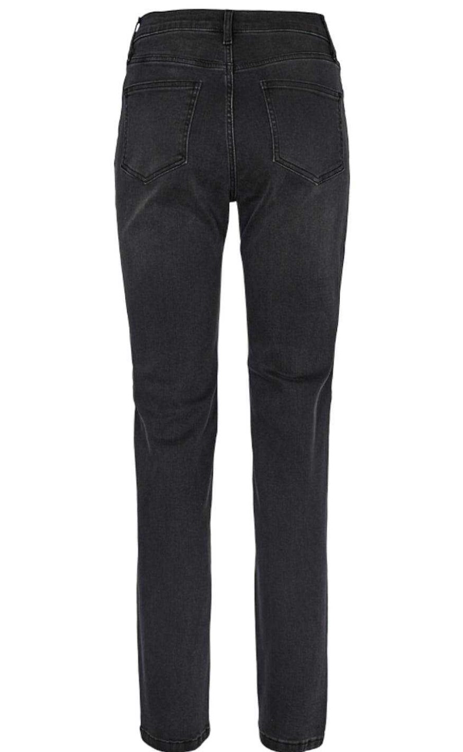 FreeQuent Freequent Trousers - Harlow Straight - Black Denim | Trousers & Jeans