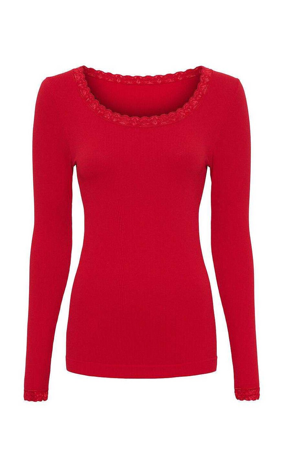 TIM u0026 SIMONSEN Tim & Simonsen Blouse - Frida Rib - Rosso | Blouses