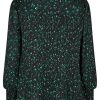 FreeQuent Freequent Blouse - Teresa - Black W. Rainy Forest | Blouses