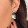 Smykkeli Copenhagen Sykkeli Copenhagen Earrings - Odessa Heart - Silver | Jewelry