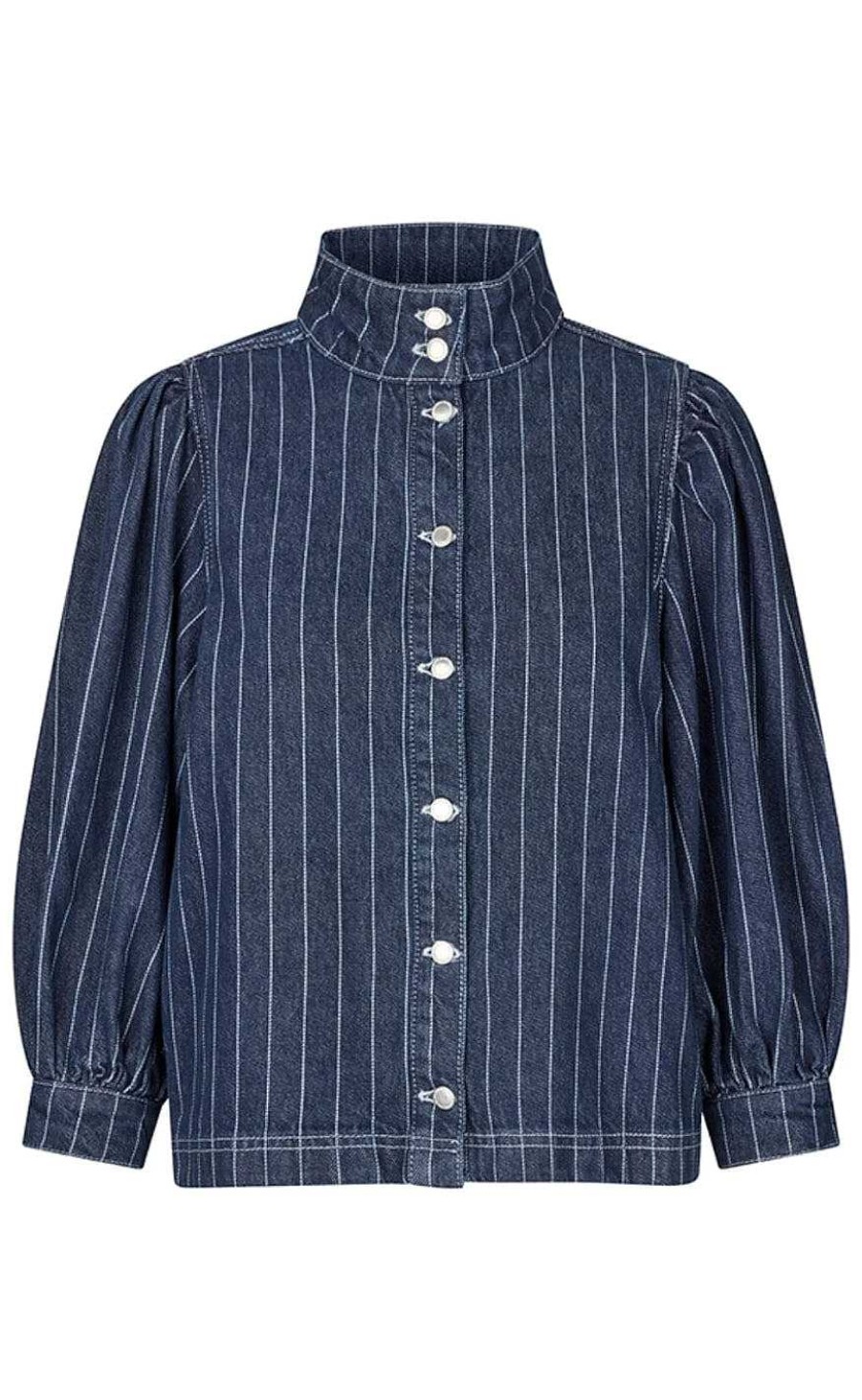 GLOBAL FUNK Global Funk Shirt - Nanaya-G - Navy Pinstripe | Shirts