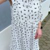 INA Copenhagen Ina Copenhagen Dress - Lilja Bow Dress - White W. Black Bows | Dresses