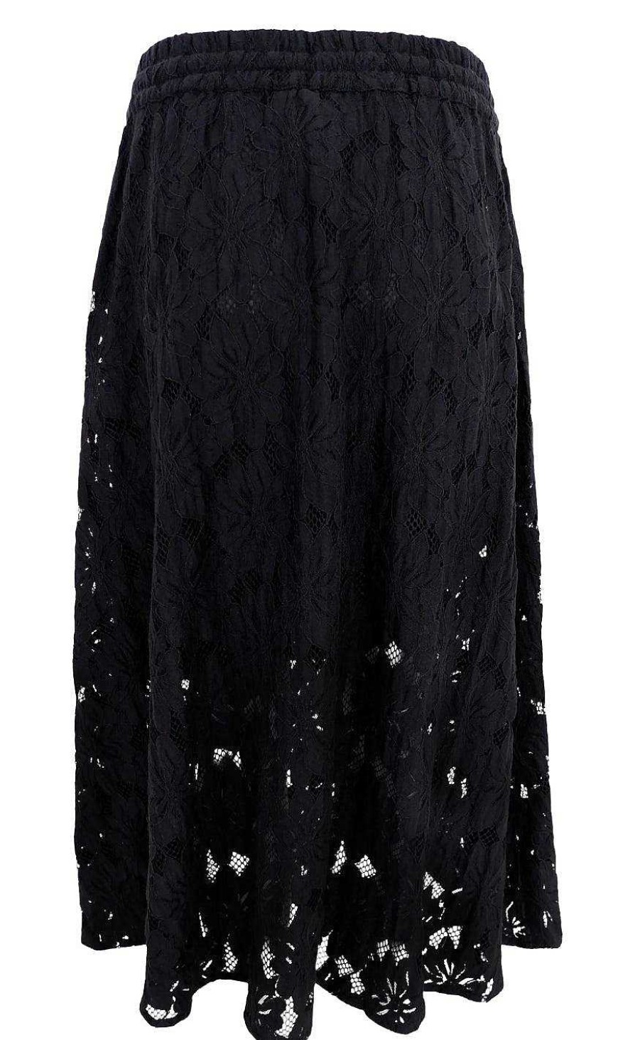 Black Colour Black Color Skirt - Nelly Flower - Black | Skirts