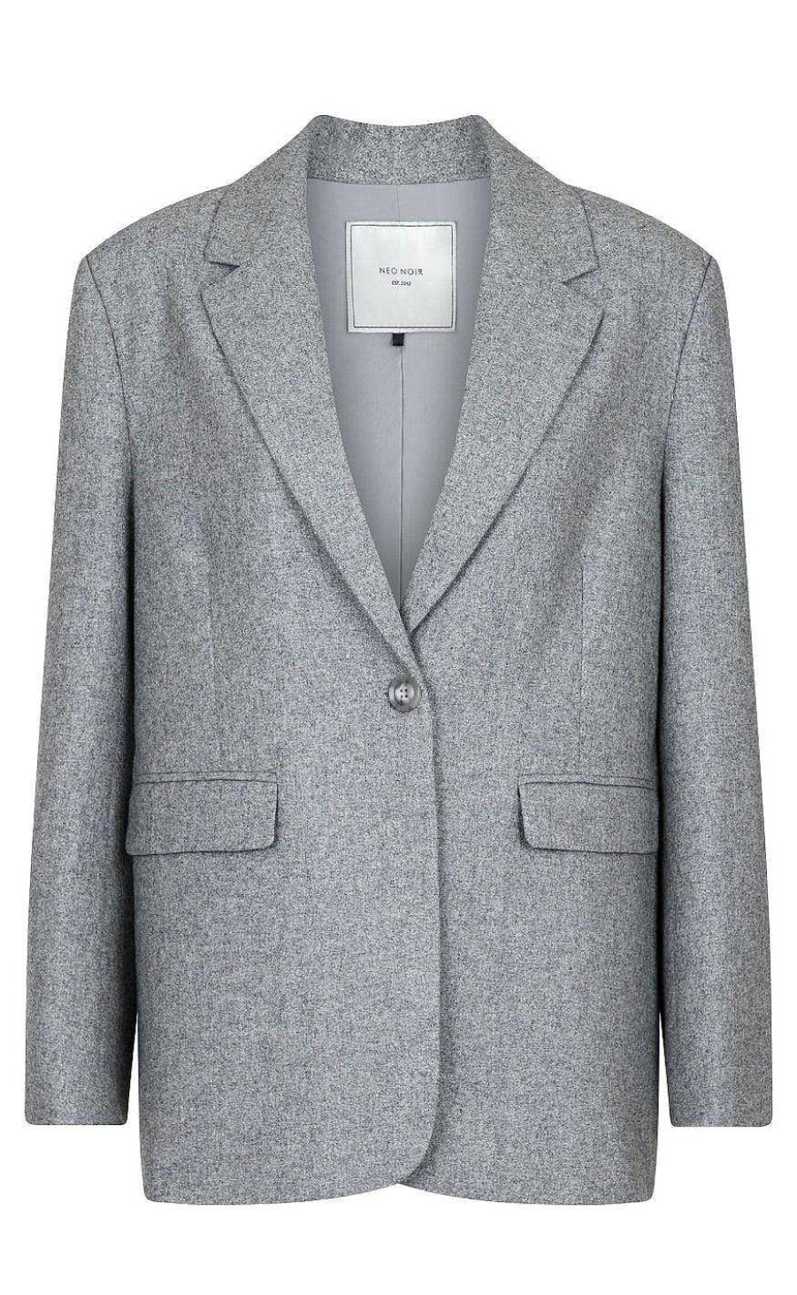 NEO NOIR Neo Noir Blazer - Gaby Structure - Gray Melange | Blazers & Down Jackets